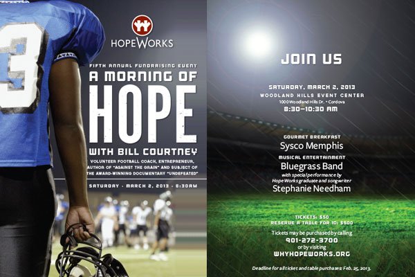 The Morning of Hope 2013 featured Bill Courtney, author of "Against the Grain" and subject of the award-winning documentary "Undefeated".