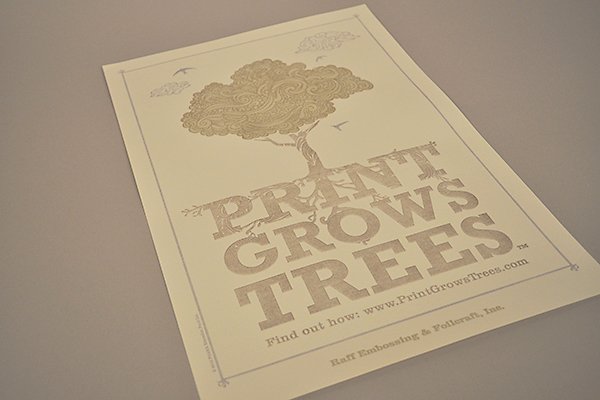 PGAMA member organization, Raff Embossing, pulled out the stops with this embossed and foil stamped poster, which was distributed at the annual meeting of the Art Directors Club of Metropolitan Washington (DC).