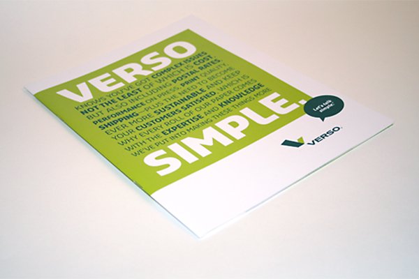 "Verso simple" is presented as the answer to the cacophony of issues faced by users of web coated and super-calendered papers in today's marketplace.