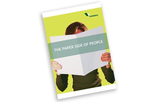 Use in mailings and face-to-face sales calls, the launch brochure announced the new standalone company and the benefits to customers of Verso's new independence.