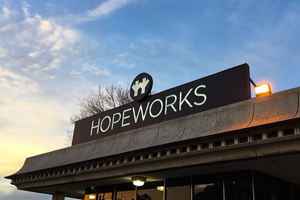 New building signage was unveiled at an Open House that kicked off the capital campaign and included tours, architectural renderings of planned renovations, as well as refreshments