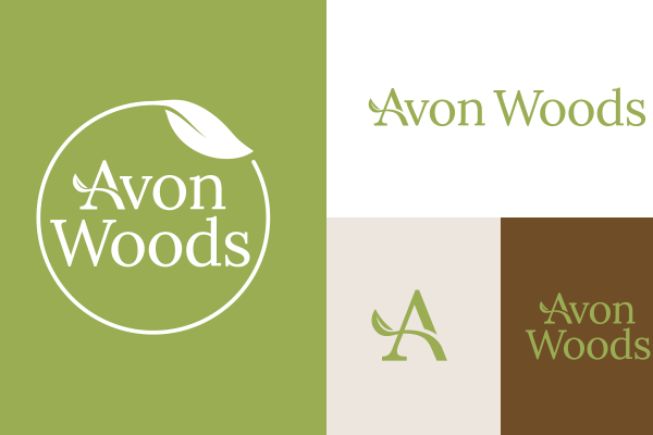 Variations of Avon Woods logo