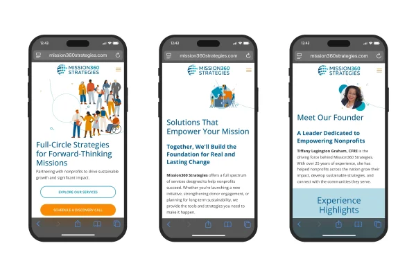 All web pages and features were tested across browsers and device type to ensure usability for all site visitors.