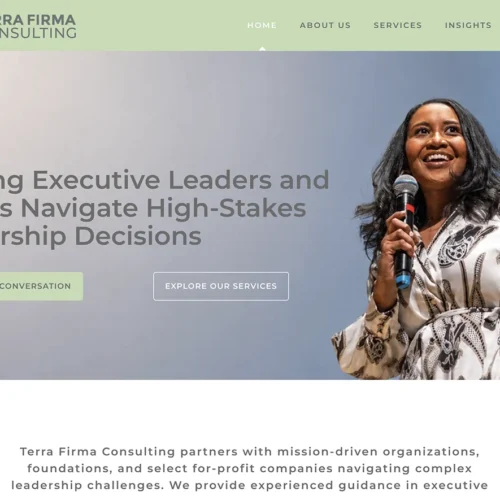 Terra Firma Website Homepage