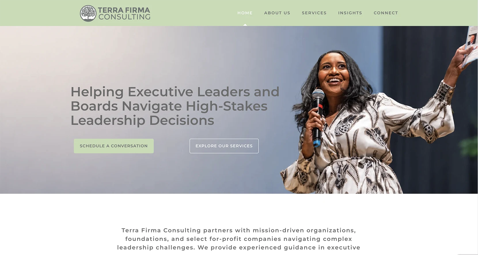 Terra Firma Website Homepage